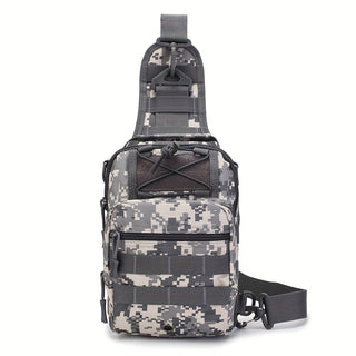 حقيبة صدر خارجية للرجال بسعة كبيرة - حقيبة كتف متعددة الأقسام من النايلون الخفيف والمتين للأنشطة الخارجية والتجول والاستخدام اليومي - أسود، حقيبة كتف للسفر | حقيبة كتف أنيقة | حقيبة نايلون متينة