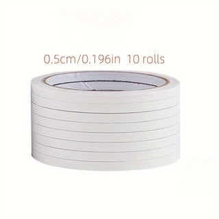 10 لفات شريط شفاف مزدوج الجوانب بطول 4.5 متر - لاصق قوي للمكتب والمدرسة والأعمال اليدوية وسجلات القصاصات والفنون والحرف اليدوية والبطاقات والهدايا