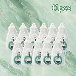 WQN 11 قطعة عالية الجودة متعددة الألوان دوت غراء مع مكونات مرئية، تصميم نوع الضغط، شريط طويل الأمد، لزوجة طويلة الأمد، نواة قابلة للتبديل، مناسبة لصنع الورق، الكتابة، لوازم المكتب، موسم العودة إلى المدرسة.