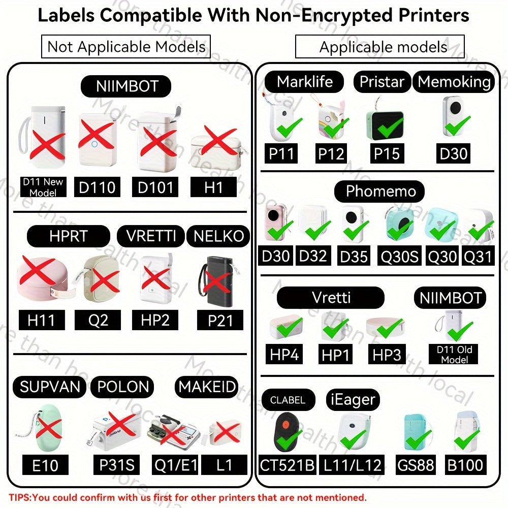 ملصقات حرارية ملونة 1920، مقاس X40 مم، متوافقة مع طابعات D30/D32/D35/P11/P15 وغيرها، مقاومة للماء والزيت والبقع - متينة للاستخدام اليومي في المكتب أو المنزل أو المدرسة