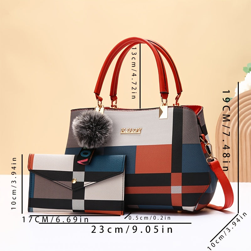 هدية للأم والعائلة حقيبة منقوشة كتف كروسبودي حقيبة يد بسيطة رسالة أنيقة عصرية متعددة الاستخدامات مجموعة حقائب نسائية