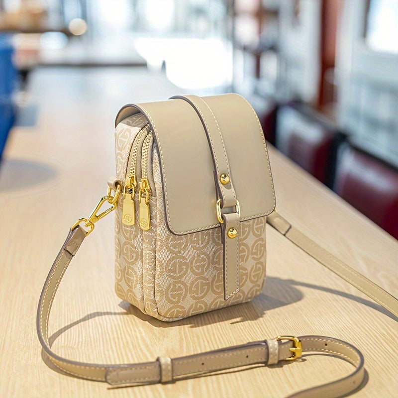 حقيبة هاتف محمول عصرية صغيرة، حقيبة كروس عصرية من PVC، حقيبة يد نسائية كاجوال، حقيبة كتف ومحفظة