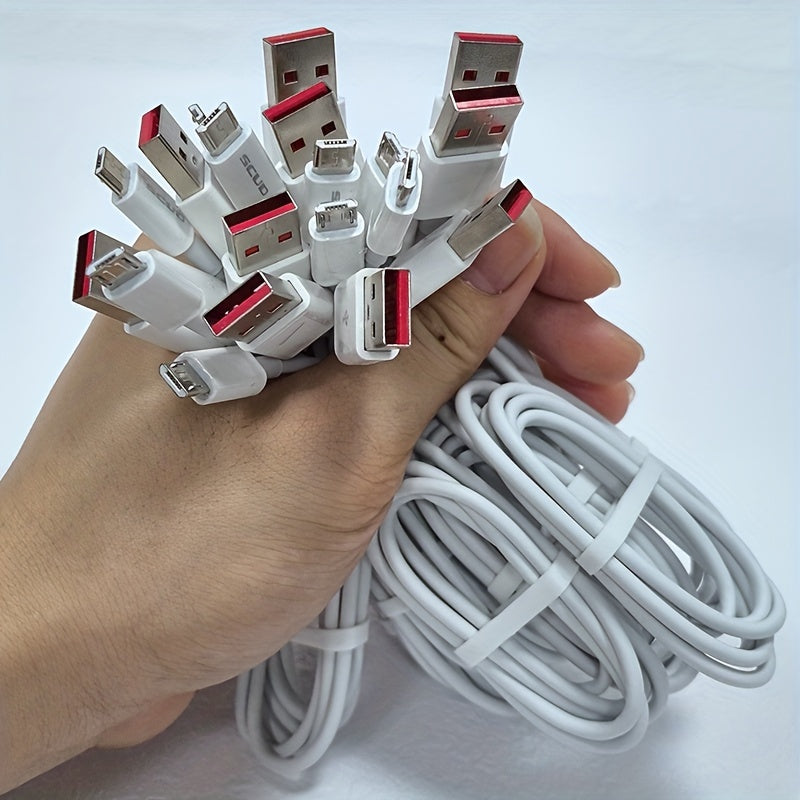 10 قطع كابلات بيانات USB إلى Type-C و USB إلى Micro - مناسبة لجميع الهواتف النقالة - تصفية المخزون للبيع بالجملة