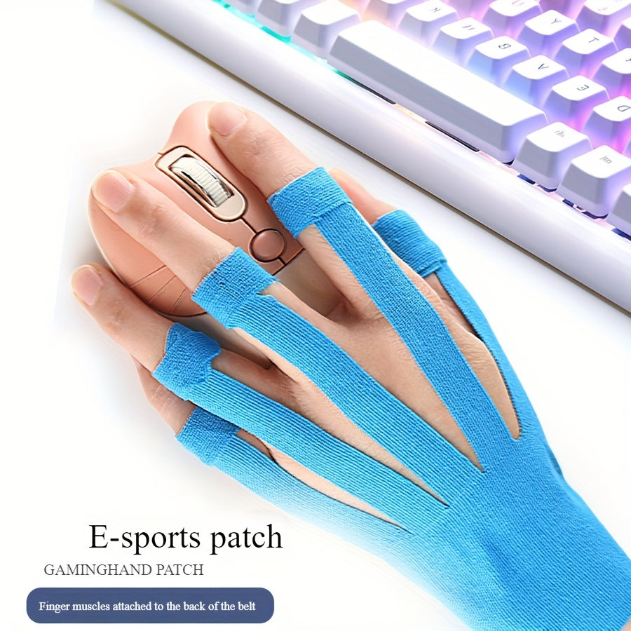 10 قطع من شريط دعم الأصابع المريح - من ألياف البوليستر المسامية والمريحة، يمنع الإجهاد ويحمي اليدين لفترة طويلة من العمل على الكمبيوتر، مثالي للاستخدام مع الفأرة في المكتب، متوفر باللون الأسود والأزرق النavy والأحمر والأخضر، حماية اليد | تصميم مريح | شريط