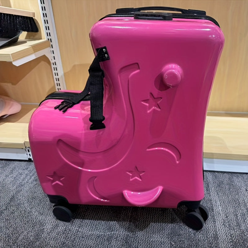 حقيبة سفر بتصميم كاجوال بحجم 20 بوصة مع مقبض تلسكوبي، قشرة صلبة من ABS+PC، باللونين الأسود والأحمر، عجلات 4، قفل كومبيناسيون، قابلة للغسل باليد، حقيبة سفر|حقيبة سفر أنيقة|حقيبة سفر متينة