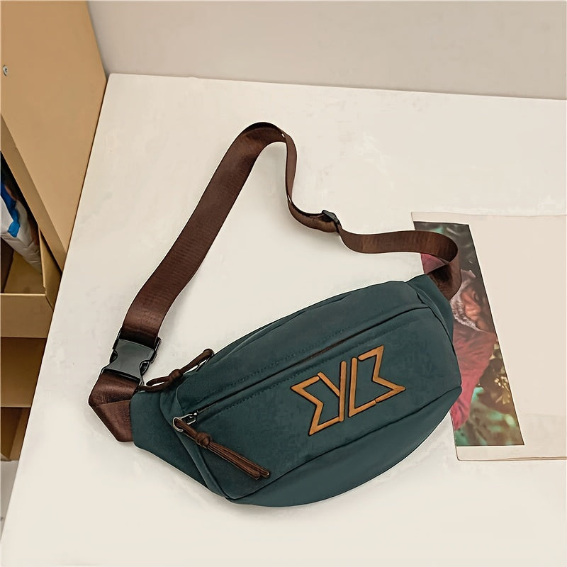 حقيبة فاني كاجوال للرجال والنساء مصنوعة من قماش الكانفاس مع حزام قابل للتعديل - خفيفة الوزن، متعددة الأقسام، إغلاق بسحاب، بطانة من البوليستر، تصميم قابل للطي للتنقل اليومي، إكسسوار للتنقل|نمط كاجوال|إغلاق بسحاب