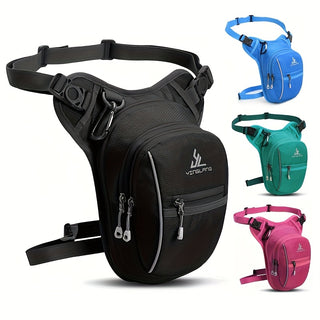 1 قطعة حقيبة ساق رياضية خارجية متعددة الوظائف حقيبة صدر حقيبة رسول حقيبة خصر لركوب الدراجات النارية للهاتف المحمول