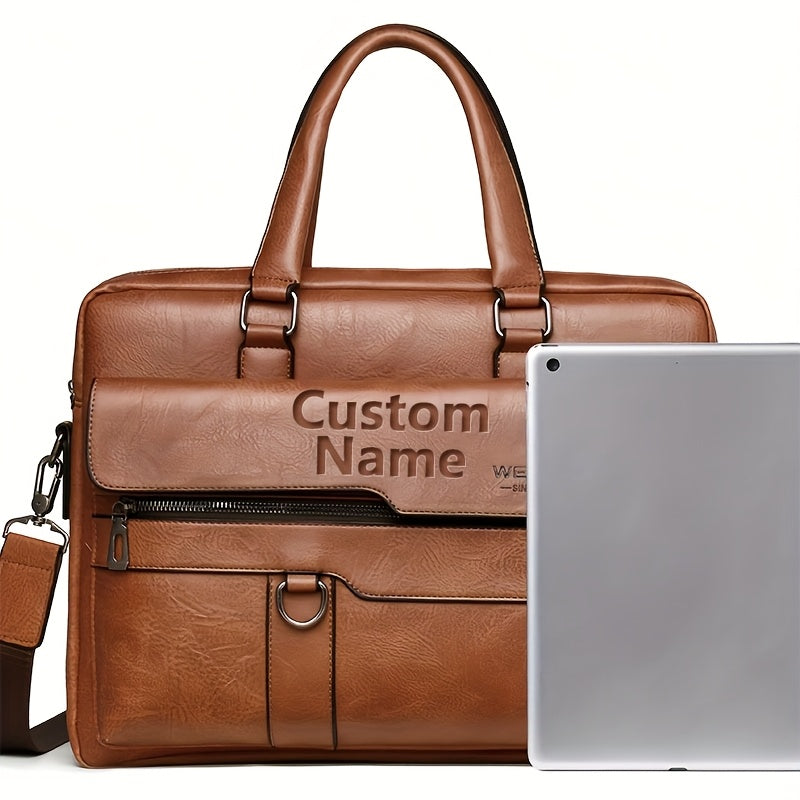 حقيبة كتف رجالية مخصصة بتصميم فينتاج، حقيبة رسول للأعمال وحمل اللابتوب