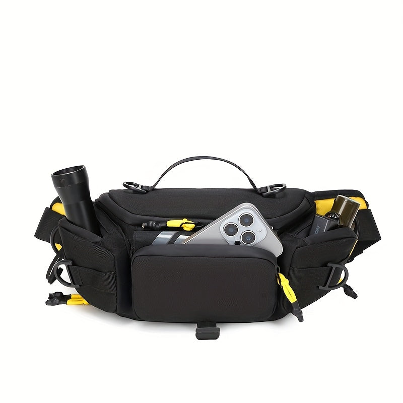 حقيبة صدر نسائية متعددة الاستخدامات - حقيبة خصر مقاومة للبلى، حقيبة دراجات نارية، مناسبة للرياضات الخارجية والتنزه وركوب الدراجات، بجيوب وطبقات متعددة، للاستخدام اليومي