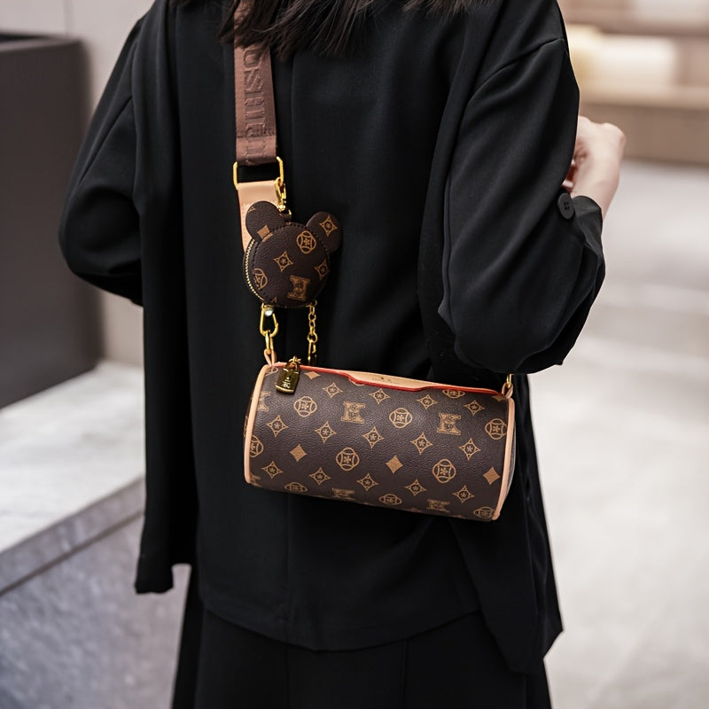 حقيبة نسائية بكتف واحد ووسادة بوستون من PVC للعمل اليومي والتسوق والسفر