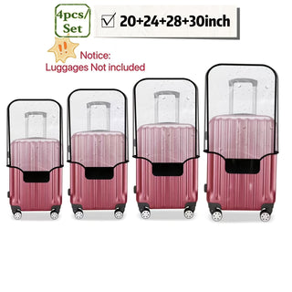 مجموعة حماية حقائب السفر من ثلاث قطع لقياسات 50.8 سم، 60.96 سم، و71.12 سم؛ مجموعة حماية حقائب السفر من أربع قطع لقياسات 50.8 سم، 60.96 سم، 71.12 سم، و30