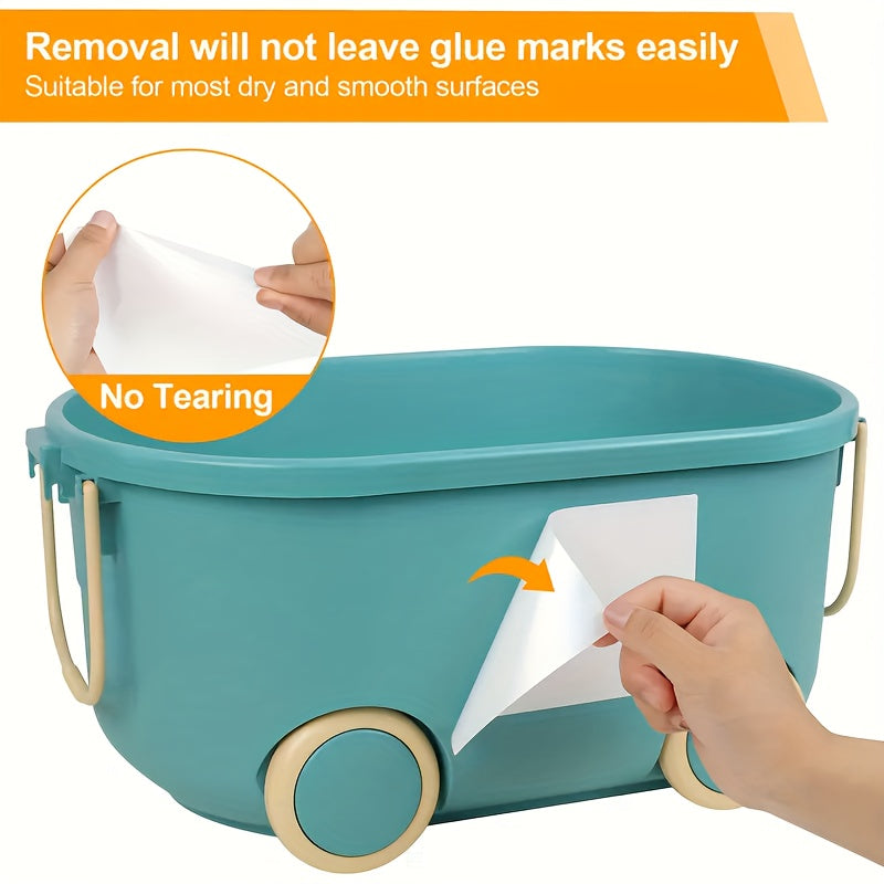 50 قطعة من ملصقات صناديق التخزين، 15.24x10.16 سم ملصقات صناديق التخزين القابلة للإزالة، ملصقات صناديق التخزين المقاومة للماء والتمزق بدون بقايا، ملصقات صناديق فارغة بيضاء مطفية مناسبة للمنزل، المدرسة، ووضع علامات على تخزين الأعمال