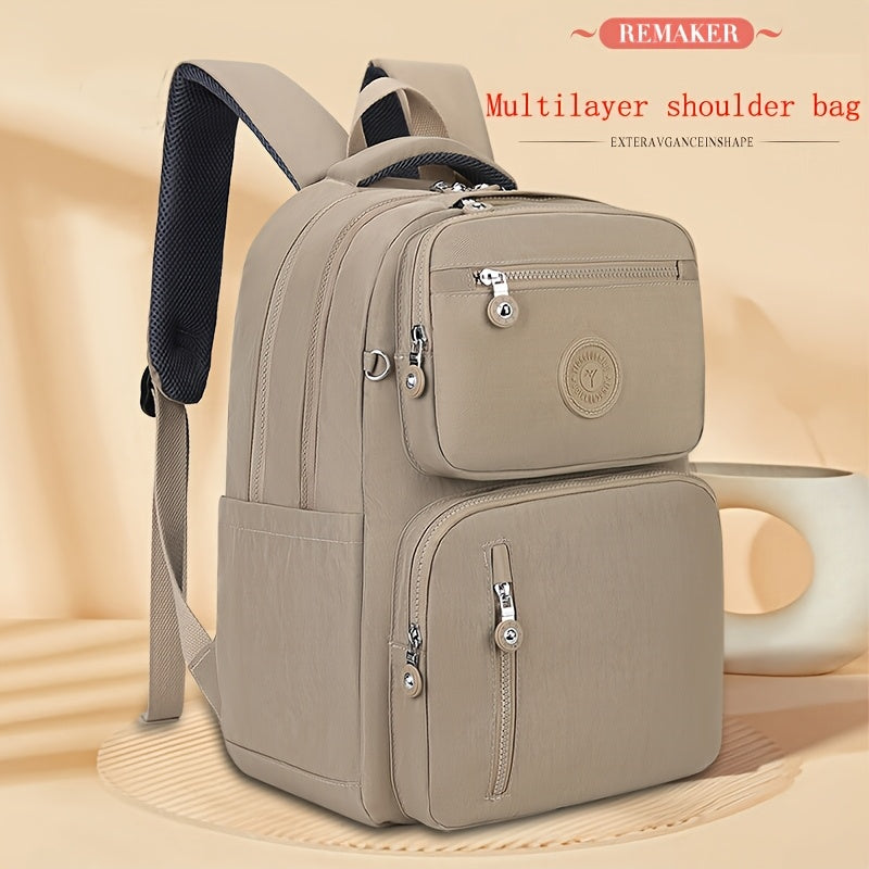 حقيبة ظهر متعددة الطبقات ذات سعة كبيرة للنساء، قماش أكسفورد، حقيبة ظهر كاجوال للنساء، حقيبة مدرسية لطلاب المدارس الثانوية والجامعات