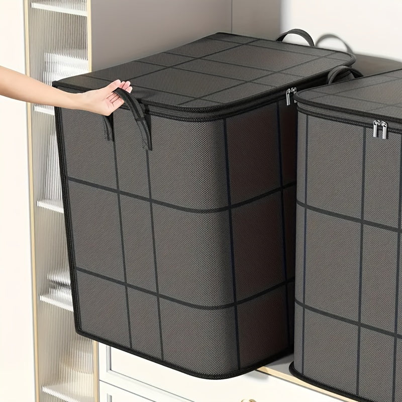 2 قطعة أكياس تخزين قابلة للطي ذات سعة كبيرة للملابس والبطانيات - متينة، مقاومة للغبار، ومستوى التأثير، حل منظم مثالي للاستخدام في المنزل أو السكن الجامعي، والتحويل، وتخزين المواسم، حقيبة نقل|تخزين جمالي|منظم متين، تخزين منظم للملابس، تخزين تحت السرير