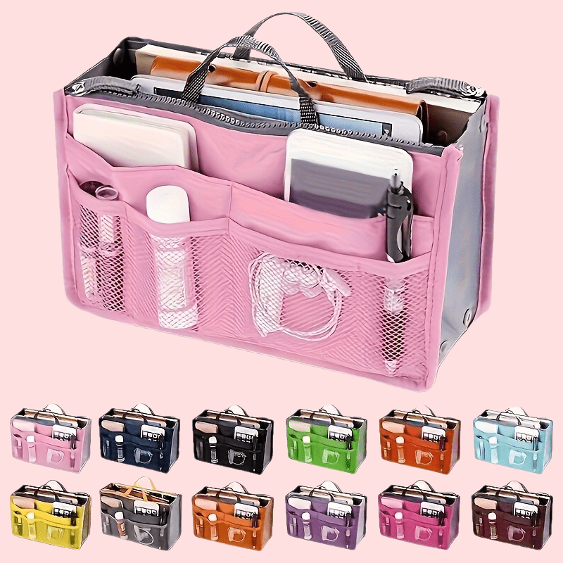 قطعة واحدة، 4 ألوان متوفرة، منظم سفر متعدد الجيوب - قماش أكسفورد خفيف الوزن، إغلاق بسحاب، تخزين مستحضرات التجميل والمنظفات في الرحلات القصيرة، يمكن غسله باليد، حقيبة سفر للمستحضرات الصحية