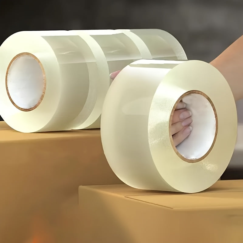 4 لفة من الشريط البلاستيكي الشفاف بطول 74.98 متر - مقاوم للماء، متعدد الاستخدامات لتعبئة وغلق للمكتب والمنزل والمدرسة - مثالي للأكياس والتغليف، مستلزمات مكتبية | شريط بلاستيكي شفاف | لاصق متين، شريط تغليف صندوق