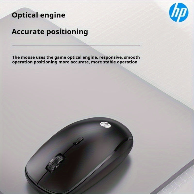 طقم لوحة مفاتيح وفأرة لاسلكية من إتش بي CS500، لاسلكي 2.4 جيجا هرتز، مريح، عجلة غير قابلة للانزلاق، خفيف الوزن، هادئ، أنيق، محمول، حساس، مستقر، مناسب لأجهزة الكمبيوتر المكتبية وأجهزة اللابتوب والمكتب المنزلي والألعاب