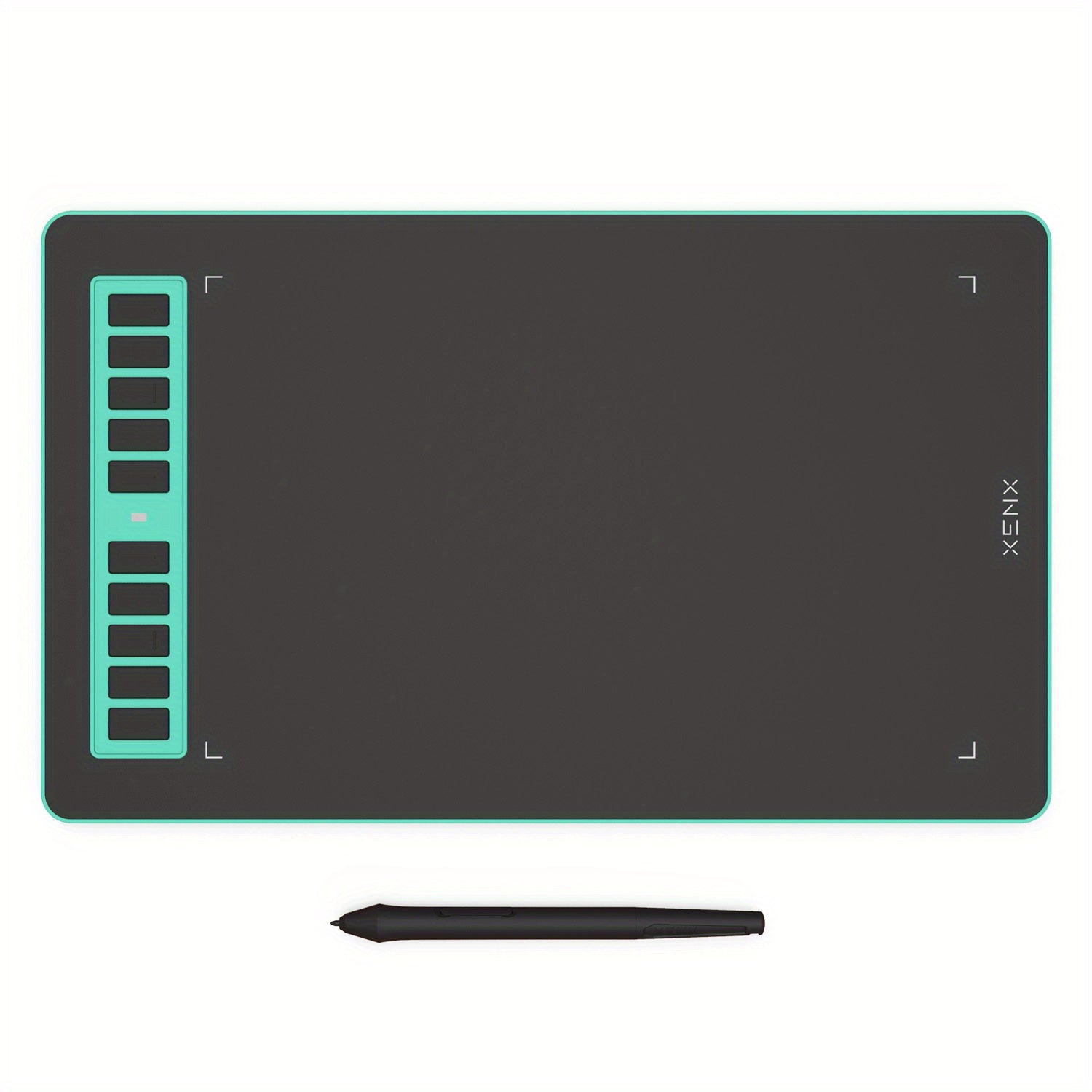 جهاز لوحي رسم رسومات زرقاء من XENX P3-1060، يتميز بقلم رقمي حساس للضغط بقوة 8192 و10 مفاتيح ساخنة قابلة للتخصيص، مناسب لأجهزة Mac و Windows PC و Android مع لوحة رسم رقمية بحجم 25.4 × 15.8 سم.