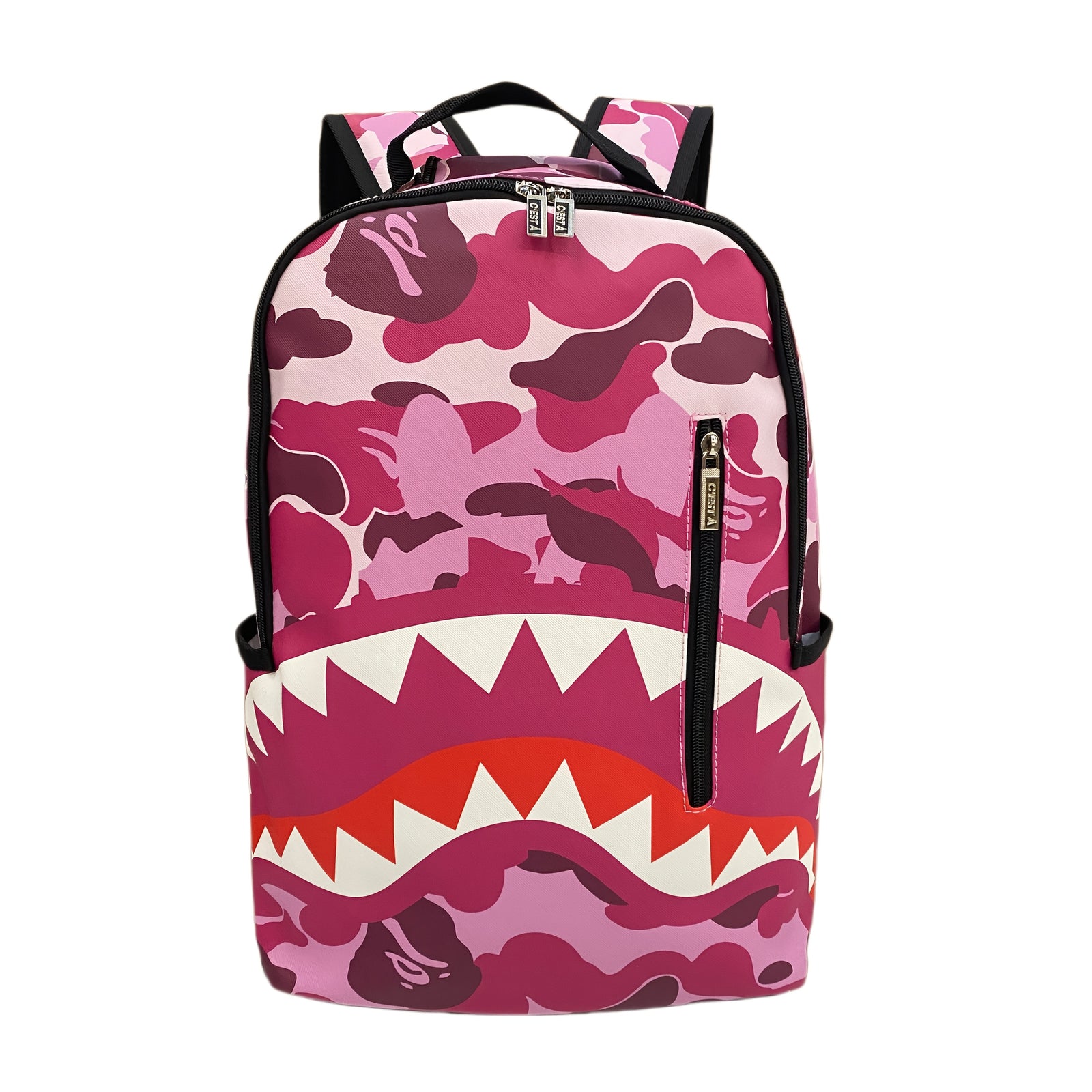 حقيبة ظهر خفيفة الوزن للرجال بتصميم فم القرش، حقيبة سفر عصرية ذات سعة كبيرة مع جيب للجهاز اللوحي، أساسية لعطلات الخريف/الشتاء، حقيبة لابتوب للطلاب الذكور، حقيبة تخييم وسفر، هدية عيد الحب