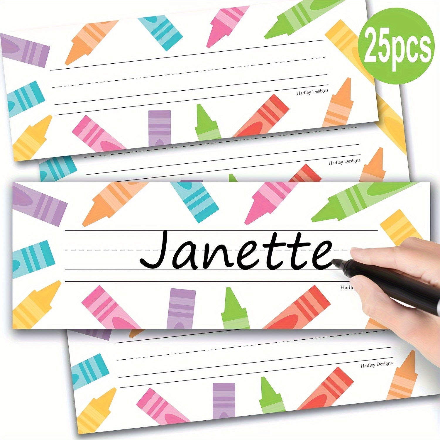 25 قطعة من بطاقات الأسماء الملونة لمكتب الطلاب - بطاقات تسمية للفصول الدراسية والمكاتب للمكاتب والمعلمين وخزائن التخزين