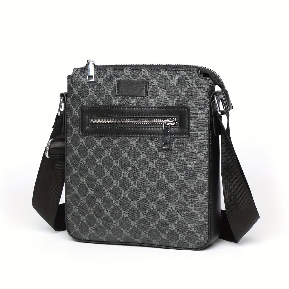 حقيبة كتف رجالية بتصميم عتيق من الجلد الصناعي، أنيقة وعملية للأعمال، اختيار مثالي كهدية