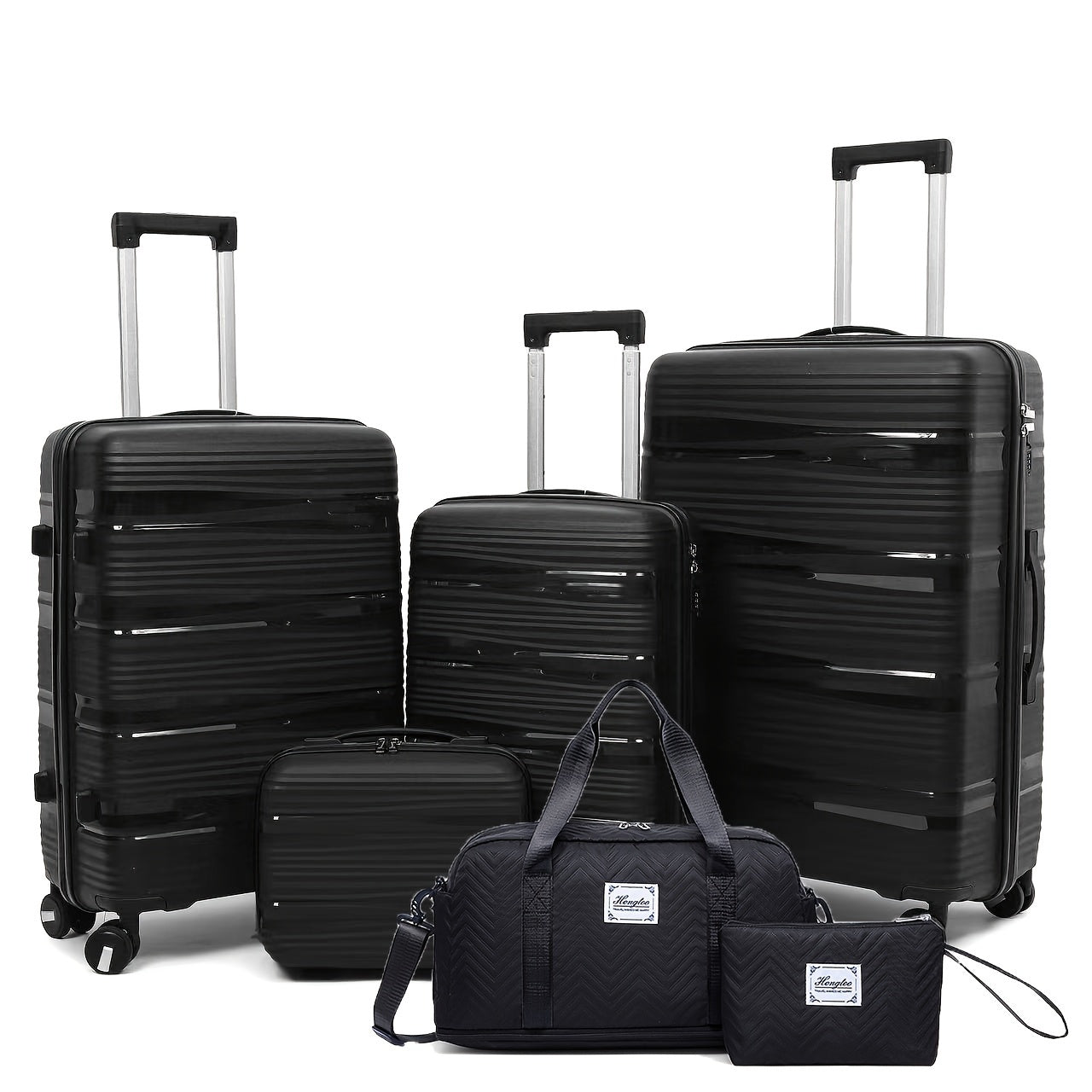 صندوق سحاب، حقيبة سفر، مجموعة حقائب، صندوق أمتعة، حقيبة سفر، حقيبة مكياج، مجموعة عجلات دوارة، ستة قطع