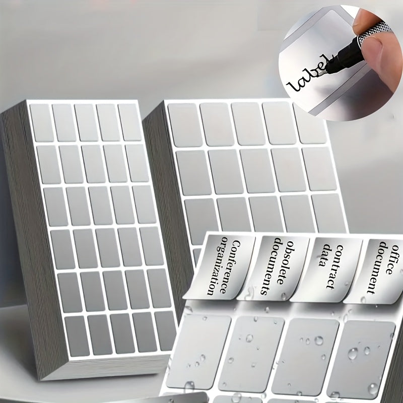 ملصقات معدنية مقاومة للماء والزيت عدد 250/300 قطعة - قابلة للإزالة وإعادة الاستخدام لحاويات الطعام، البرطمانات، التوابل، تنظيم المكتب والمنزل - مثالية لصناديق التخزين، المجلدات، المجوهرات والمزيد، ملاحظات متعددة الاستخدامات، مظهر أنيق، لاصق عالي الجودة