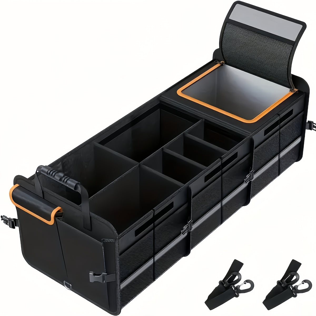 حقيبة تخزين أمتعة كبيرة جدًا: مبرّد متكامل مقاوم للتسرب، حمالتان مزدوجتان، 4 أقسام متعددة الوظائف وغطاء قابل للطي