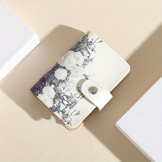 حامل بطاقات الائتمان بتصميم زهري أنيق - تصميم زهري صغير الحجم، مثالي لجواز القيادة وبطاقات الهوية، هدية مثالية للعائلة والأصدقاء، 5 أنماط متوفرة، تخزين بطاقات الائتمان | حامل بطاقات بتصميم زهري | حامل بطاقات متين، تخزين بطاقات الائتمان