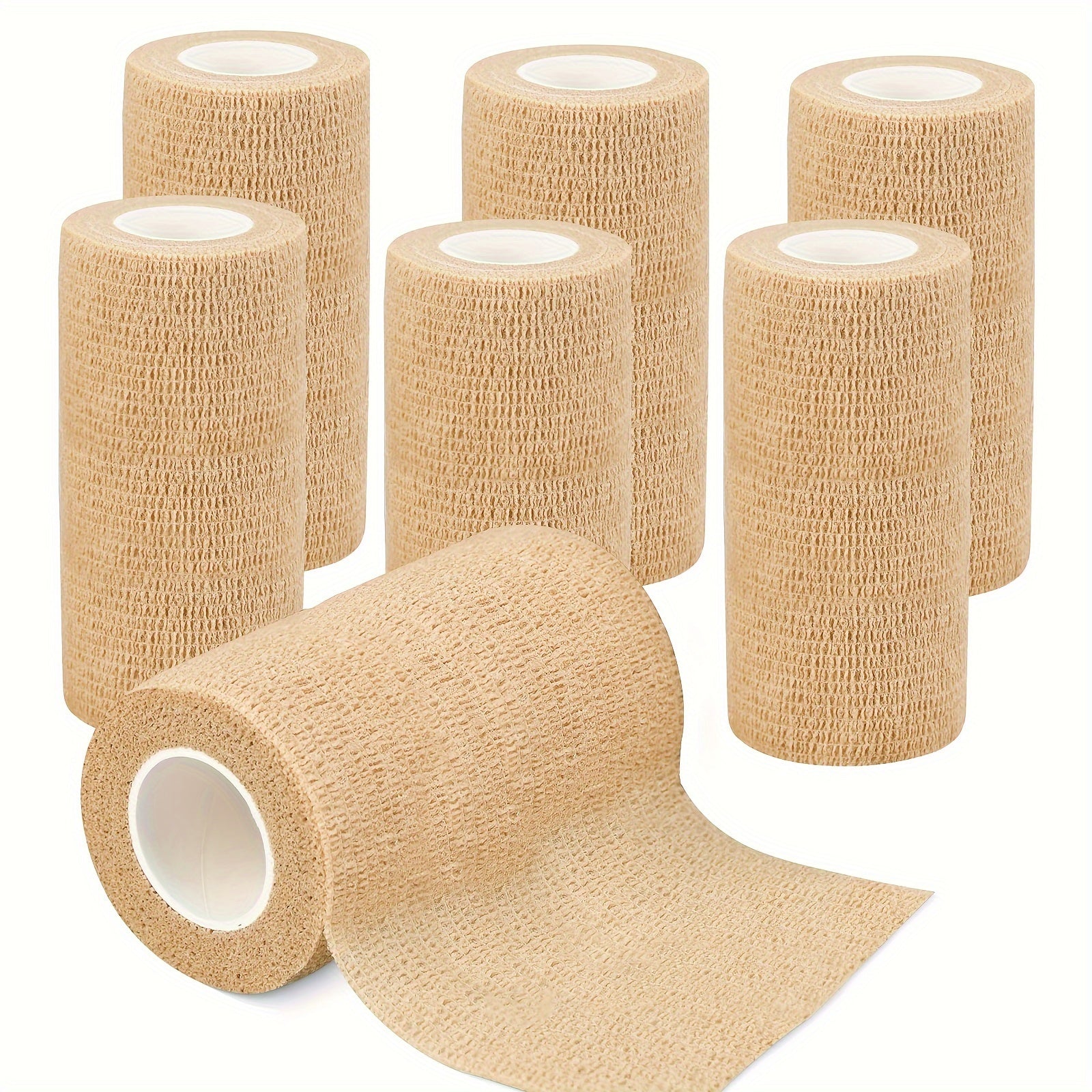 6 عبوات من الضمادات ذاتية اللصق، 9.98x449.99 سم ضمادات لاصقة مرنة، تطبيق متعدد الاستخدامات