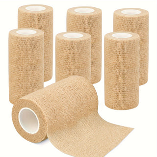 6 عبوات من الضمادات ذاتية اللصق، 9.98x449.99 سم ضمادات لاصقة مرنة، تطبيق متعدد الاستخدامات