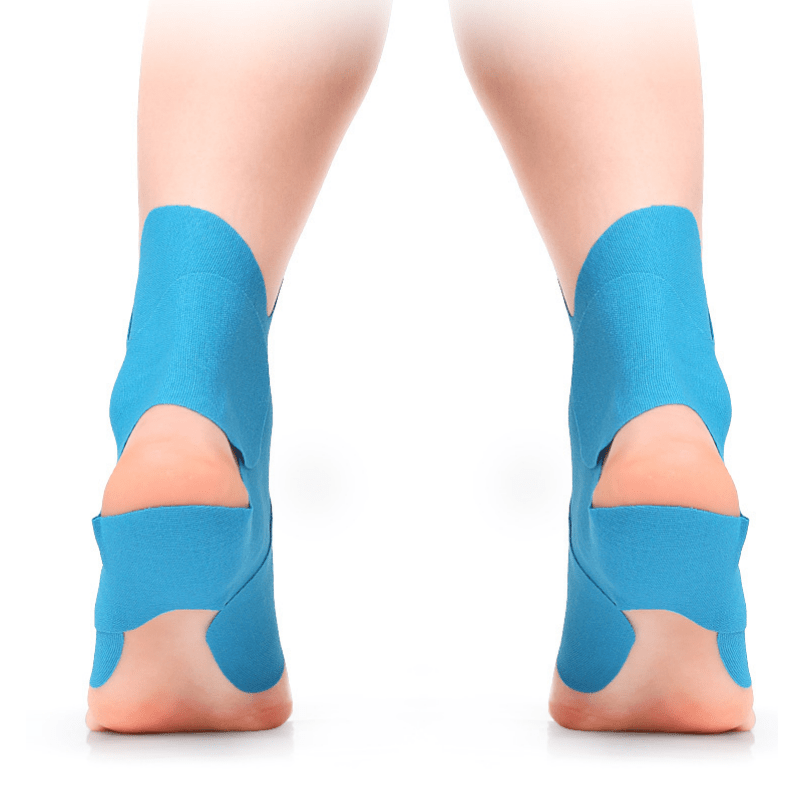 5 قطع من أشرطة دعم الكاحل المطاطية والمتدحرجة - باللون الأسود، بوليستر، لفافة ضغط للجري واللياقة البدنية والرياضة، استقرار الكاحل | دعم الضغط | نسيج مطاطي