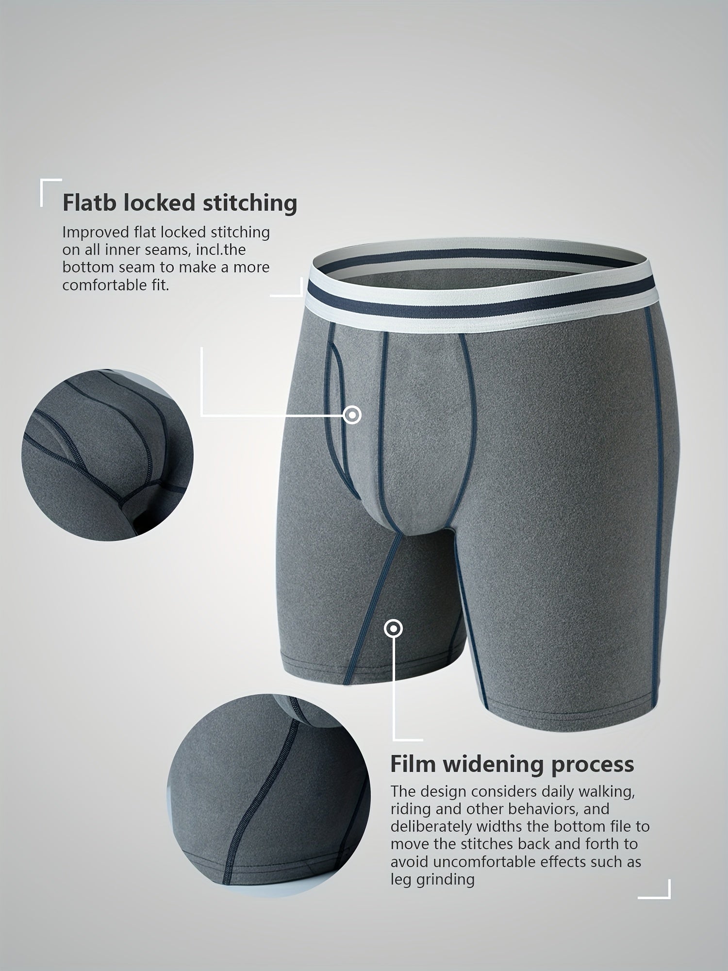 3 قطع سراويل بوكسر حرارية للرجال، دافئة، بدون خياطة/مع جيب دعم، مريحة للشتاء