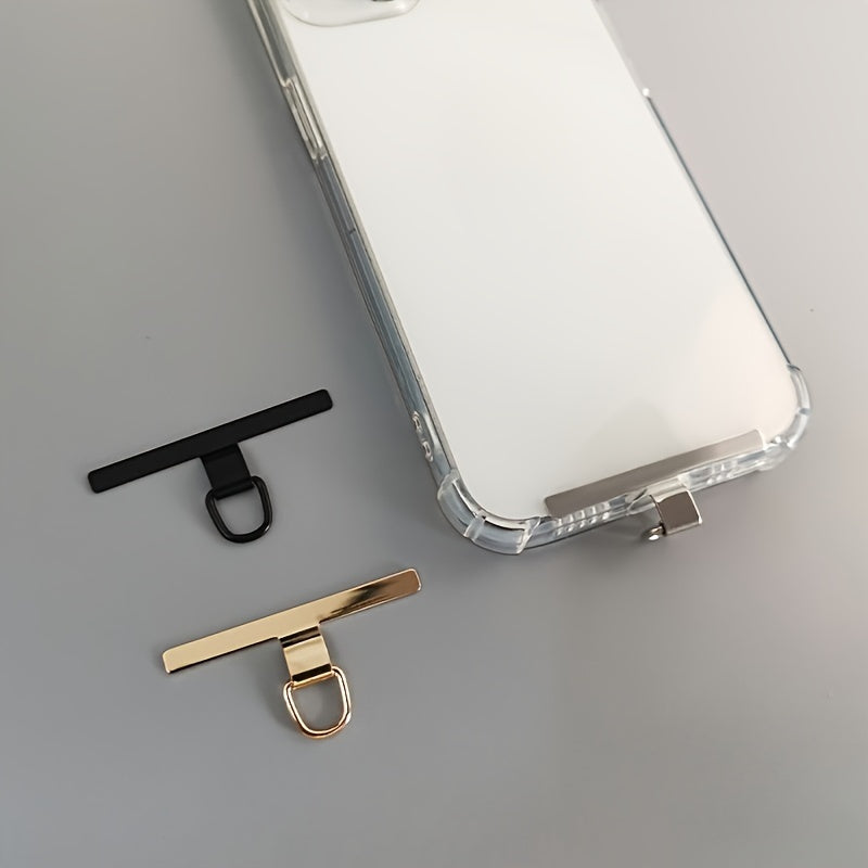 مجموعة من 4 قطع لتعليقة الهاتف وحزام المعصم الفولاذ المقاوم للصدأ - مجموعة حامل مشبك الهواتف الذكية بحجم عالمي، إكسسوار أنيق وأنيق للأمان والأزياء لأفكار هدايا عيد الميلاد والهالوين