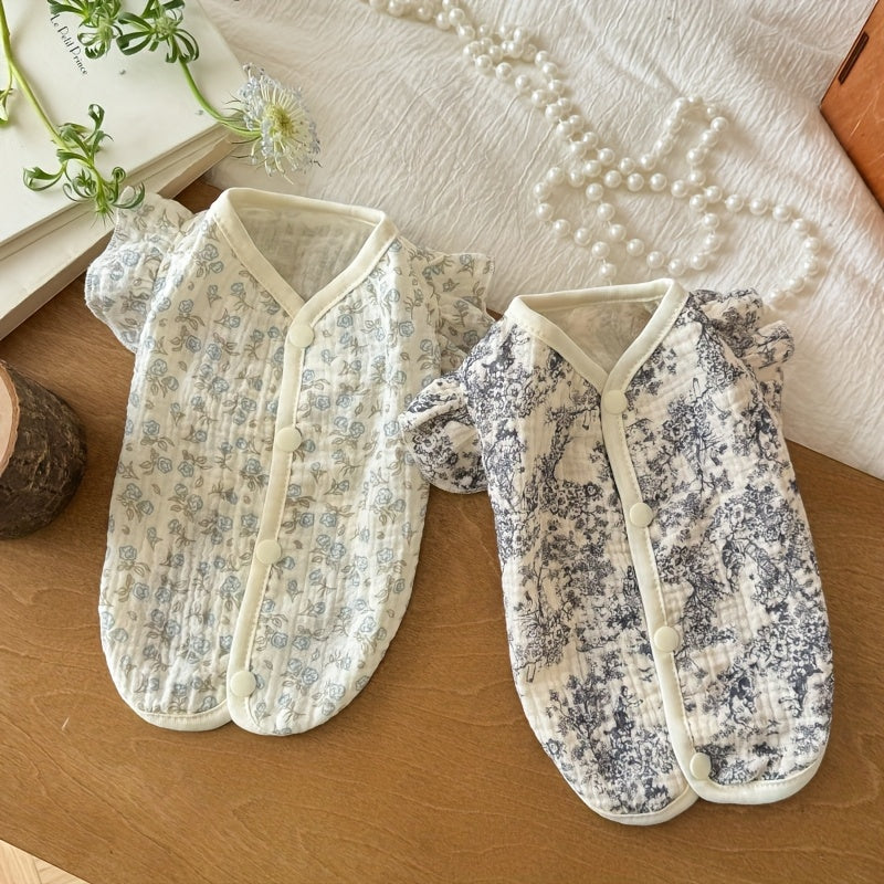 ملابس الحيوانات الأليفة القط القط الربيع والصيف الشاش الطيران الأكمام للكلاب الصغيرة والقطط ، الملابس ، ملابس المنزل