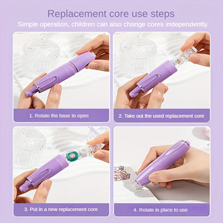 4 قطع شريط لاصق ذو وجهين، غير مقاوم للماء، مادة ABS، بدون أثر، مثالي للسكرابوكينغ، الحرف اليدوية والاستخدام المكتبي - زجاجات موزع شفافة وخضراء، لوازم السكرابوكينغ