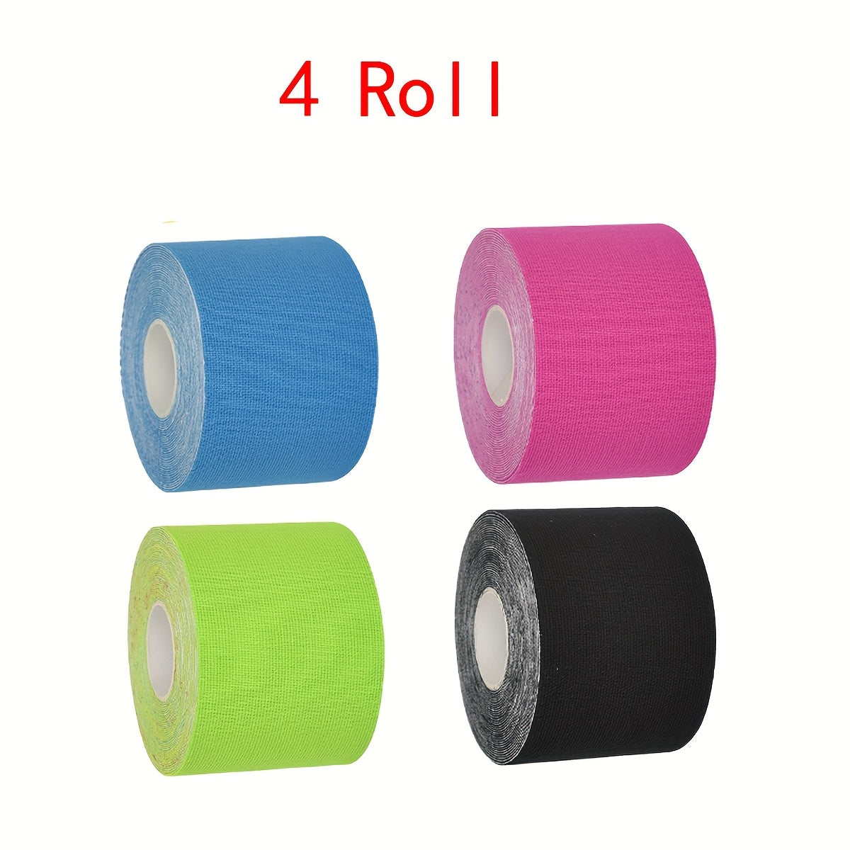 4 لفات شريط رياضي مرن بطول 5.0 متر وعرض 4.98 سم، مناسب للتمارين الرياضية