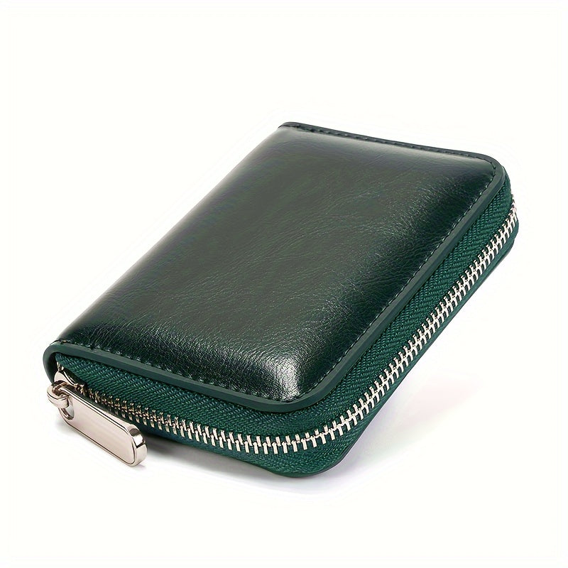 محفظة قصيرة كاجوال للرجال من الجلد الصناعي، محفظة نقود وأحجار موضة وحامل بطاقات