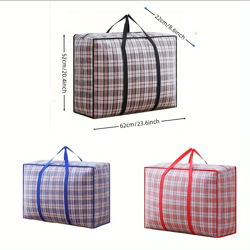 6 حقائب محبوكة مقاومة للماء، حقيبة يد للوازم المدرسية، حقيبة التعبئة والتنقل، حقيبة تخزين وتنظيم مُثخنة، حقيبة الأمتعة، حقيبة السفر، حقيبة لوازم الفناء، حقيبة تخزين النفايات، 3 ألوان عشوائية