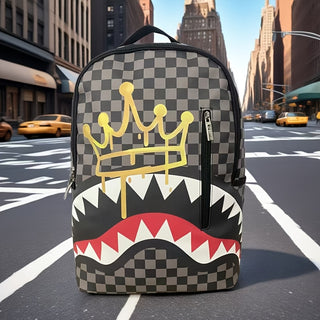 حقيبة ظهر جديدة بتصميم فم القرش للرجال، حقيبة سفر عصرية ذات سعة كبيرة مع جيب للتابلت، أساسية لعطلات الخريف/الشتاء، حقيبة لابتوب للطلاب، حزمة للتخييم والسفر، هدية عيد الحب