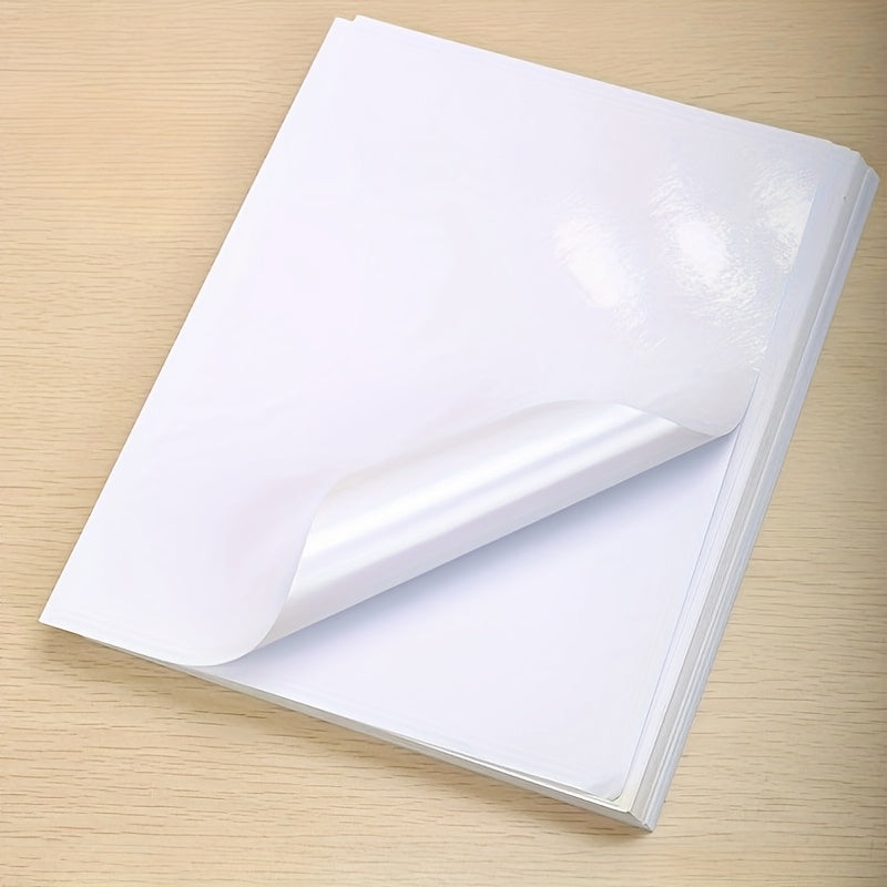 50 ورقة A4 بسمك 115 جرام، ورق صور لامع ذاتي اللصق لطابعات نفث الحبر، ورق ملصقات قابل للتحلل، بحجم 21.08 × 29.72 سم