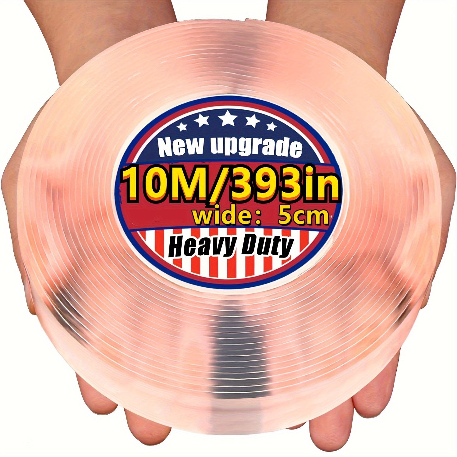 شريط لاصق نانو مزدوج الجانب فائق القوة بطول 10.06 متر - مقاوم للماء وقابل لإعادة الاستخدام، مثالي للبلاستيك، الخشب، الزجاج، المعدن | مثالي للاستخدام المنزلي والمكتبي، شريط لاصق مقاوم للماء