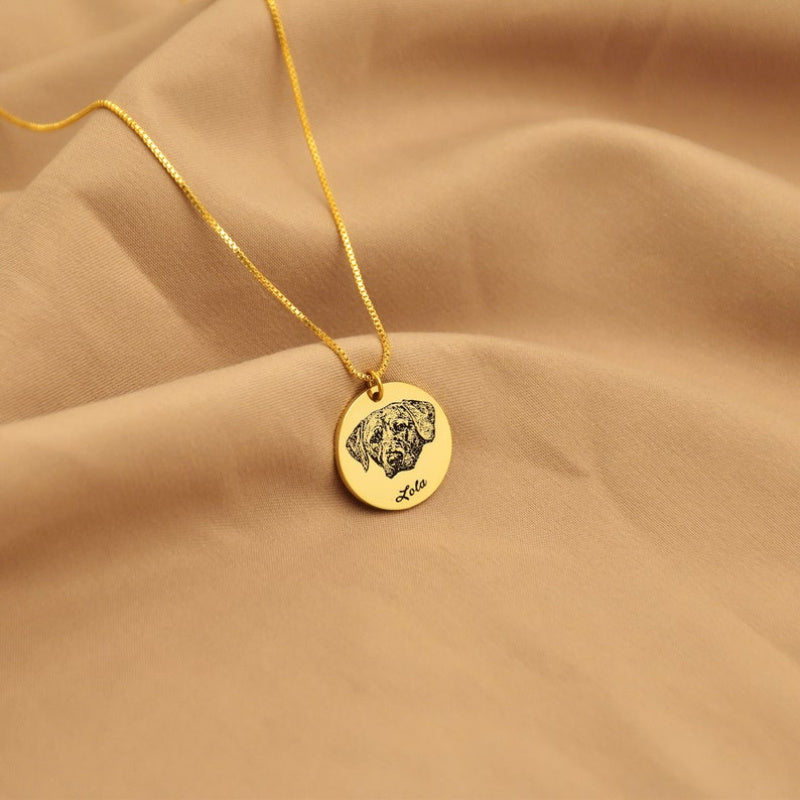قلادة صورة الحيوانات الأليفة المطلوبة، قلادة صورة الكلب من الفولاذ المقاوم للصدأ، مجوهرات صورة القطة الشخصية، هدية تذكارية للعشاق الحيوانات الأليفة، هدية مثالية لها، قلادة الكلب