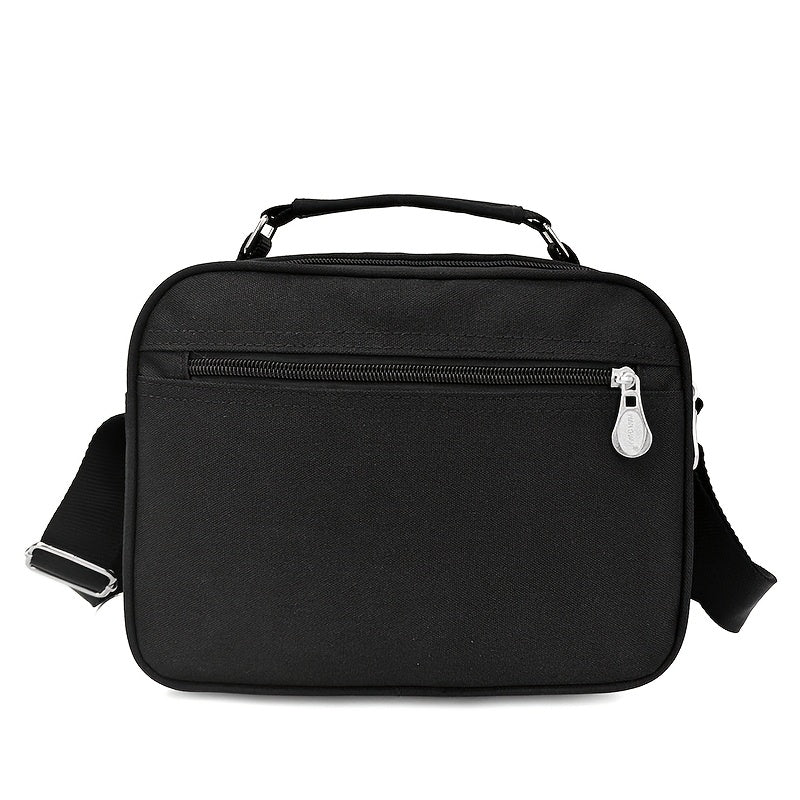 حقيبة كتف كبيرة السعة من قماش أكسفورد للرجال، نمط كاجوال، حزام قابل للتعديل، حقيبة أدوات متعددة الجيوب والمتينة للأنشطة الخارجية، غسيل يدوي/تنظيف جاف، صندوق أدوات إصلاح محمول