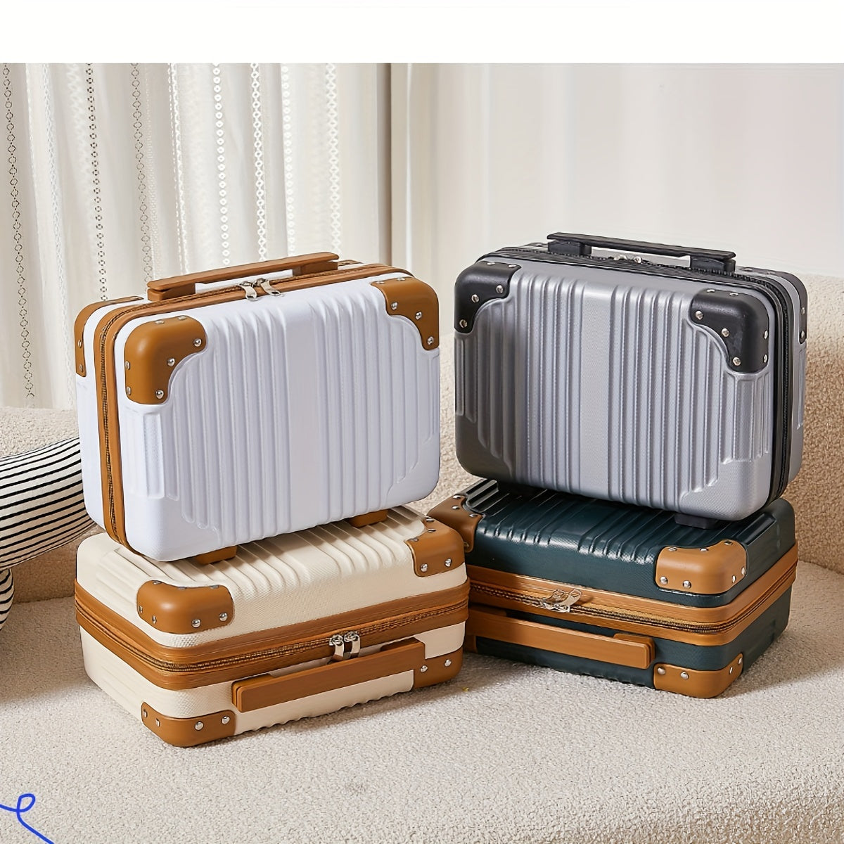 حقيبة منظم أدوات التجميل والسفر بتصميم نمط قديم، حقيبة تخزين مستحضرات التجميل خفيفة الوزن، حقيبة يد محمولة متعددة الوظائف