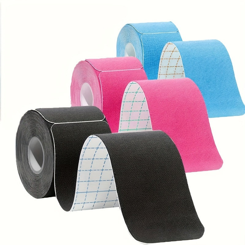 3 لفات من شريط الرياضة - 60 قطعة. خفيف الوزن، قابل للتنفس، مريح. رقيق، مطاطي، مقطوع مسبقًا بزوايا مستديرة لتقليل التمزق
