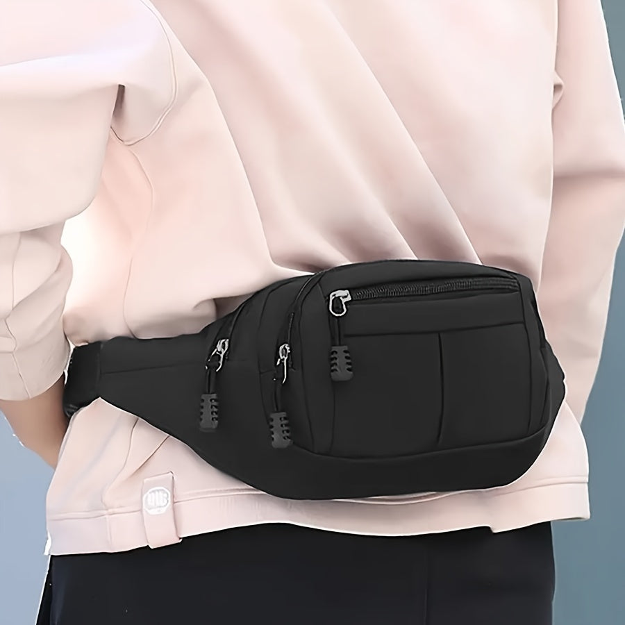 بناء متين، حقيبة خصر للرجال والنساء، مناسبة للمشي لمسافات طويلة والتخييم والجري والرياضات الخارجية، مع حزام كتف قابل للتعديل، حقيبة نقود للسفر الرياضي.