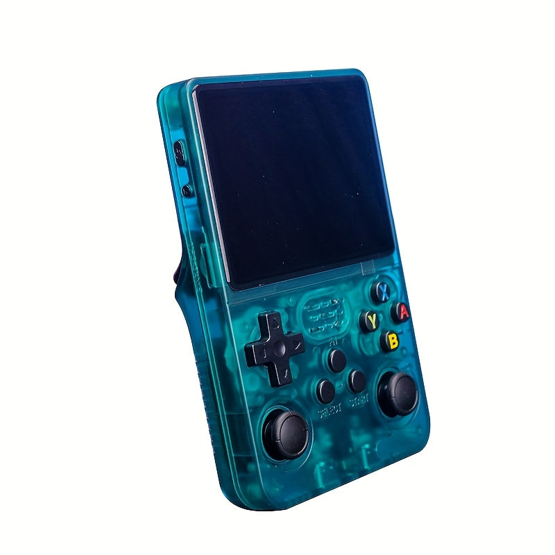 جهاز ألعاب محمول للاستخدام في المنزل والهواء الطلق، جهاز ريترو محمول R36S بسعة تخزين 64 جيجابايت، مزود بنظام Arkos، شاشة IPS كبيرة بحجم 3.5 بوصة، أداء سلس، مثالي كهدية عيد ميلاد أو عطلة للعائلة والأصدقاء، متوفر بألوان متعددة (أسود/أرجواني/أبيض/أخضر/أزرق)