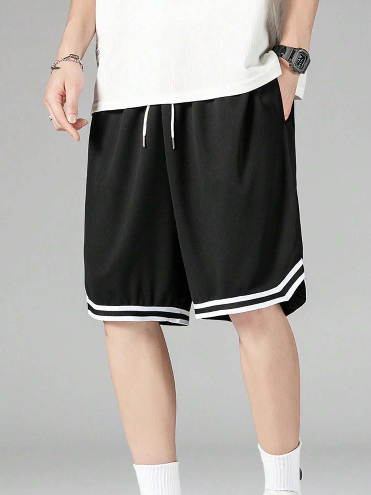 شورت رجالي كاجوال للصيف بطراز صديق المقاس الفضفاض