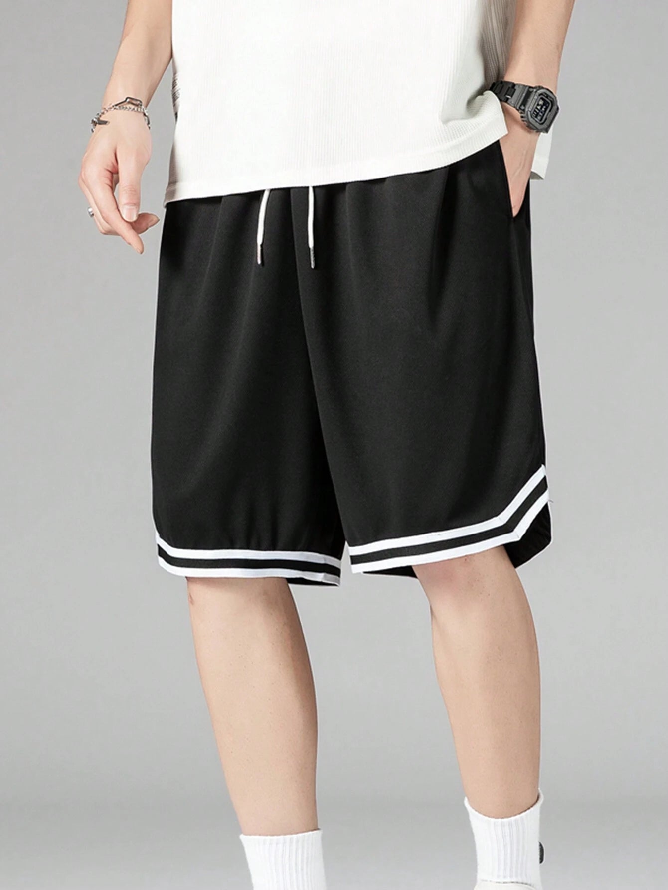 شورت رجالي كاجوال للصيف بطراز صديق المقاس الفضفاض